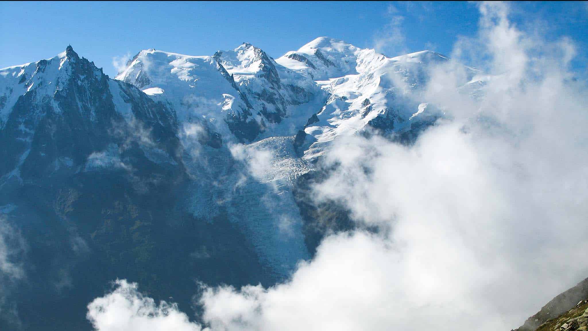 vue du mont blanc depuis le Brévent